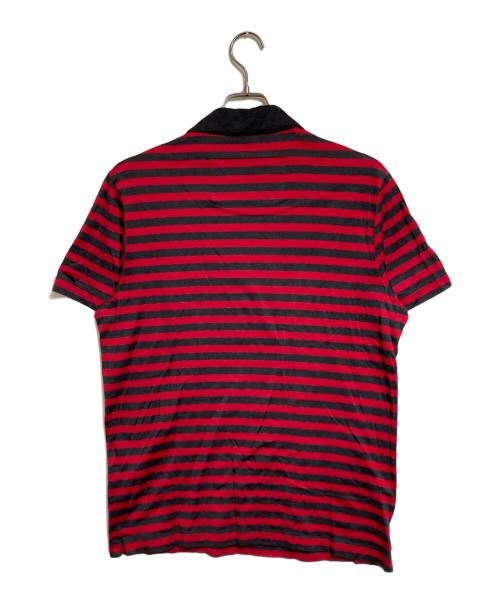 LOUIS VUITTON（ルイ ヴィトン）LOUIS VUITTON (ルイ ヴィトン) ボーダーポロシャツ レッド×グレー サイズ:Ｌの古着・服飾アイテム