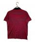 LOUIS VUITTON (ルイ ヴィトン) ボーダーポロシャツ レッド×グレー サイズ:Ｌ：15000円