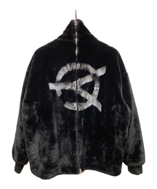 OY（オーワイ）OY (オーワイ) BOTH ZIPPER LOGO FUR JACKET ブラック サイズ:Ｆｒｅｅの古着・服飾アイテム