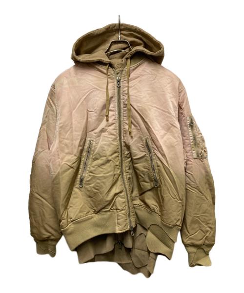 DIESEL（ディーゼル）DIESEL (ディーゼル) G-KAMILA グラデーションボンバージャケット ブラウン サイズ:46の古着・服飾アイテム