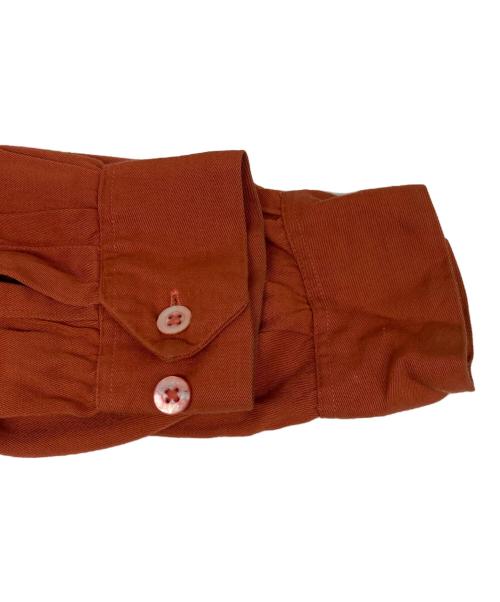 Pilgrim（ピルグリム）Pilgrim (ピルグリム) ループカラーレーヨンシャツ ブラウン サイズ:Ｓの古着・服飾アイテム