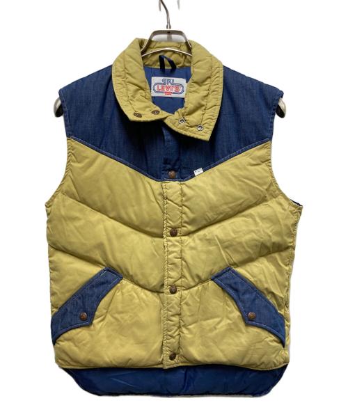 SKI LEVI'S（スキーリーバイス）SKI LEVI'S (スキーリーバイス) ダウンベスト ネイビー×ベージュ サイズ:Ｍの古着・服飾アイテム