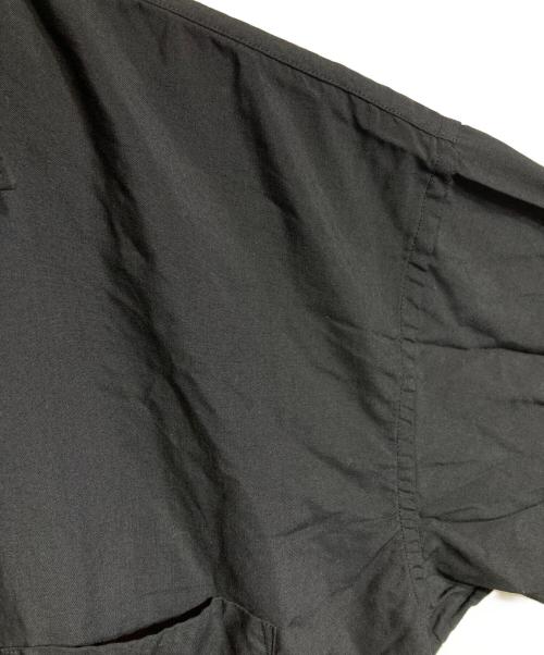 COMME des GARCONS SHIRT（コムデギャルソンシャツ）COMME des GARCONS SHIRT (コムデギャルソンシャツ) ポリエステルジップスリーブシャツ ブラック サイズ:Ｌの古着・服飾アイテム