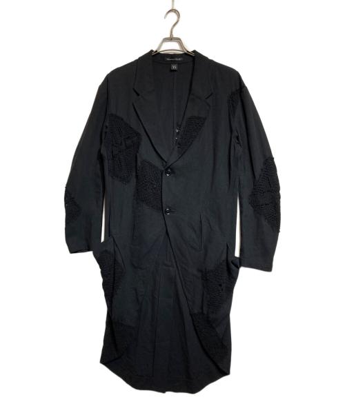 Y's（ワイズ）Y's (ワイズ) ニット切替デザインロングコート ブラック サイズ:1の古着・服飾アイテム