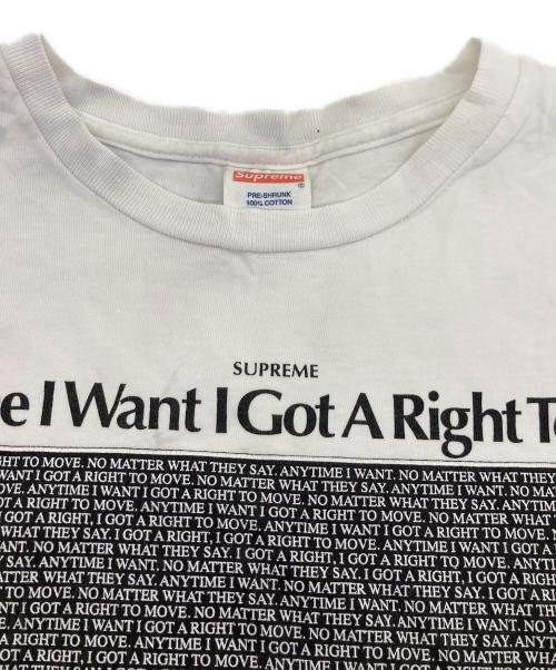 SUPREME（シュプリーム）Supreme (シュプリーム) I Got A Right Tee ホワイト サイズ:Mの古着・服飾アイテム