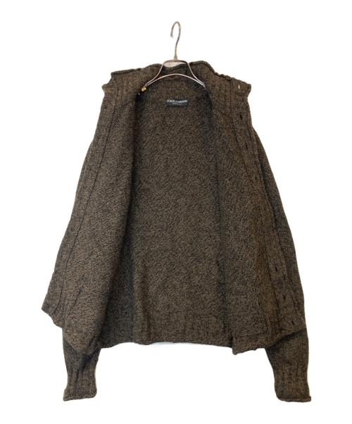 DOLCE & GABBANA（ドルチェ＆ガッバーナ）DOLCE & GABBANA (ドルチェ＆ガッバーナ) ショールカラーカーディガン GGJ40K/F35DS ブラウン サイズ:50の古着・服飾アイテム