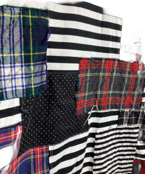 COMME des GARCONS JUNYA WATANABE MAN（コム デ ギャルソン ジュンヤ ワタナベ マン）COMME des GARCONS JUNYA WATANABE MAN (コム デ ギャルソン ジュンヤ ワタナベ マン) パッチワークボーダーカットソー ホワイト×ブラック サイズ:Ｌの古着・服飾アイテム