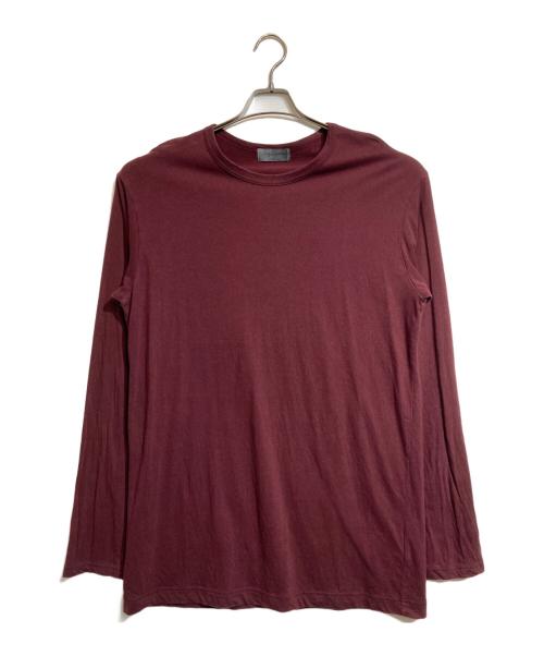 Yohji Yamamoto pour homme（ヨウジヤマモト プールオム）Yohji Yamamoto pour homme (ヨウジヤマモト プールオム) カルティマ天竺丸首長袖Tシャツ レッド サイズ:3の古着・服飾アイテム