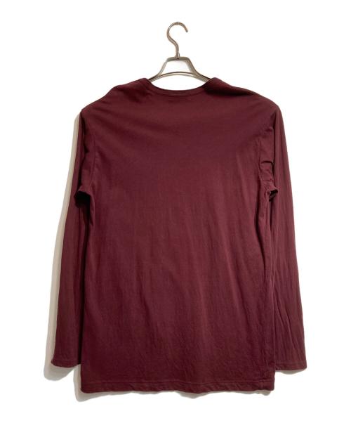 Yohji Yamamoto pour homme（ヨウジヤマモト プールオム）Yohji Yamamoto pour homme (ヨウジヤマモト プールオム) カルティマ天竺丸首長袖Tシャツ レッド サイズ:3の古着・服飾アイテム
