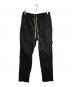 RICK OWENS（リックオウエンス）の古着「Drawstring Slim Long pants」｜ブラック
