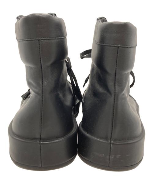 JIL SANDER（ジルサンダー）JIL SANDER (ジルサンダー) ハイカットレザースニーカー ブラック サイズ:41の古着・服飾アイテム