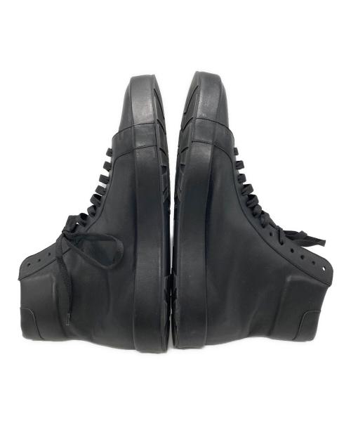 JIL SANDER（ジルサンダー）JIL SANDER (ジルサンダー) ハイカットレザースニーカー ブラック サイズ:41の古着・服飾アイテム