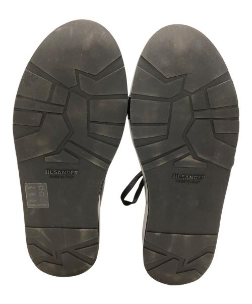 JIL SANDER（ジルサンダー）JIL SANDER (ジルサンダー) ハイカットレザースニーカー ブラック サイズ:41の古着・服飾アイテム