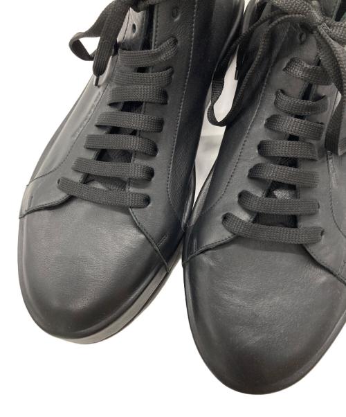JIL SANDER（ジルサンダー）JIL SANDER (ジルサンダー) ハイカットレザースニーカー ブラック サイズ:41の古着・服飾アイテム