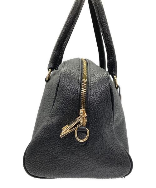 AULENTTI（オウレンティ）AULENTTI (オウレンティ) 型押しハンドバッグ ブラックの古着・服飾アイテム