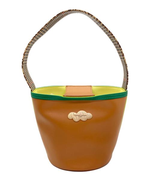 tsumori chisato carry（ツモリチサトキャリー）tsumori chisato CARRY (ツモリチサトキャリー) カラーコンビエコレザーバケツバッグ ベージュの古着・服飾アイテム