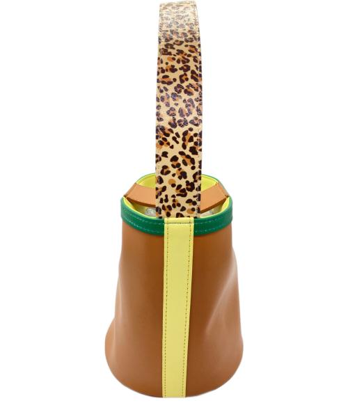 tsumori chisato carry（ツモリチサトキャリー）tsumori chisato CARRY (ツモリチサトキャリー) カラーコンビエコレザーバケツバッグ ベージュの古着・服飾アイテム
