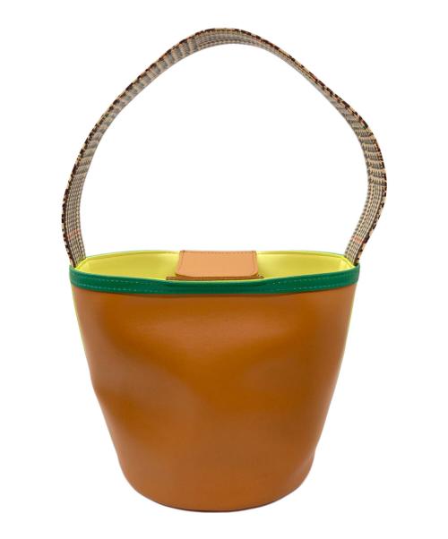 tsumori chisato carry（ツモリチサトキャリー）tsumori chisato CARRY (ツモリチサトキャリー) カラーコンビエコレザーバケツバッグ ベージュの古着・服飾アイテム
