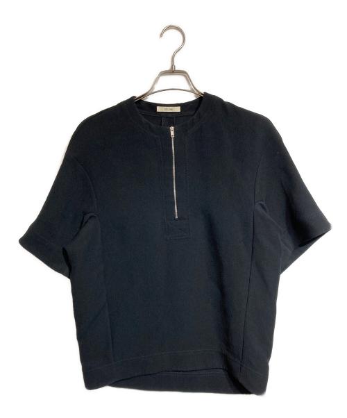 CELINE（セリーヌ）CELINE (セリーヌ) ハーフジップ コクーントップス ブラック サイズ:34の古着・服飾アイテム