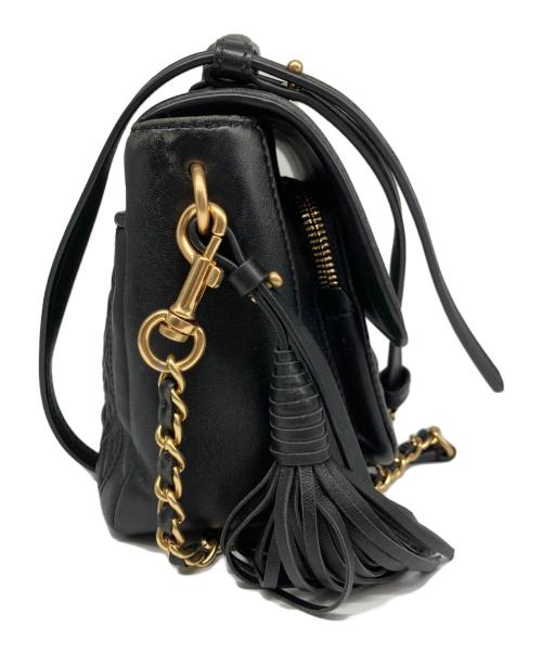 TORY BURCH（トリーバーチ）TORY BURCH (トリーバーチ) フレミング サッチェル チェーンショルダーバッグ ブラックの古着・服飾アイテム