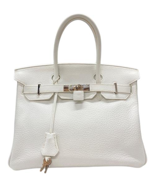 HERMES（エルメス）HERMES (エルメス) バーキン30/シルバー金具/□M刻印:2009年製 ホワイトの古着・服飾アイテム