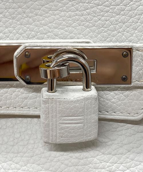 HERMES（エルメス）HERMES (エルメス) バーキン30/シルバー金具/□M刻印:2009年製 ホワイトの古着・服飾アイテム