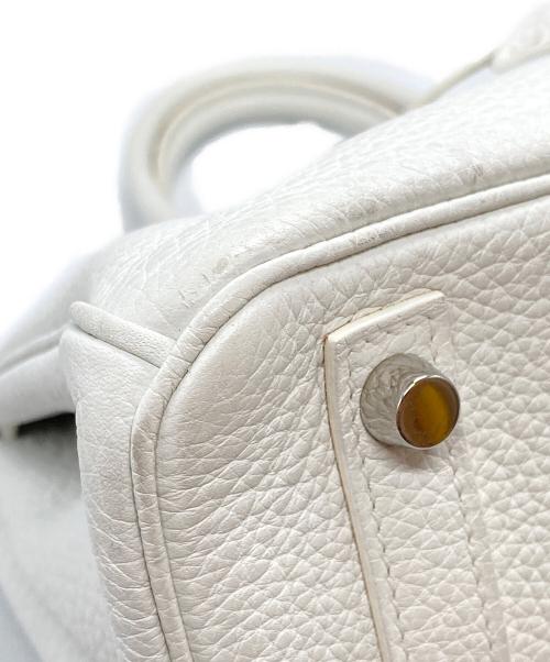 HERMES（エルメス）HERMES (エルメス) バーキン30/シルバー金具/□M刻印:2009年製 ホワイトの古着・服飾アイテム