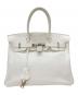 HERMES（エルメス）の古着「バーキン30/シルバー金具/□M刻印:2009年製」｜ホワイト