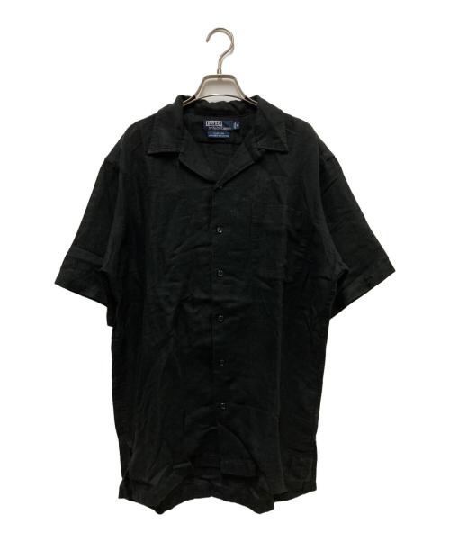 POLO RALPH LAUREN（ポロ・ラルフローレン）POLO RALPH LAUREN (ポロ・ラルフローレン) リネン混オープンカラーシャツ ブラック サイズ:Mの古着・服飾アイテム