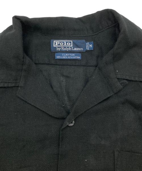 POLO RALPH LAUREN（ポロ・ラルフローレン）POLO RALPH LAUREN (ポロ・ラルフローレン) リネン混オープンカラーシャツ ブラック サイズ:Mの古着・服飾アイテム