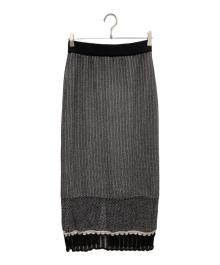 STUDIOUS（ステュディオス）の古着「クロシェラインスカート」｜グレー