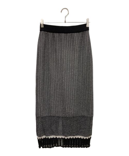 STUDIOUS（ステュディオス）STUDIOUS (ステュディオス) クロシェラインスカート グレー サイズ:FREEの古着・服飾アイテム