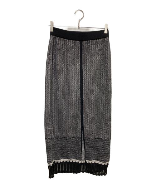 STUDIOUS（ステュディオス）STUDIOUS (ステュディオス) クロシェラインスカート グレー サイズ:FREEの古着・服飾アイテム