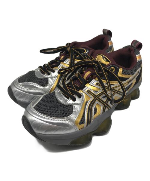 asics（アシックス）asics (アシックス) GEL-QUANTUM KINETIC シルバー×ゴールド サイズ:24の古着・服飾アイテム