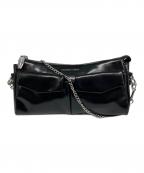 CHARLES & KEITHチャールズアンドキース）の古着「Rachel レイチェル イロンゲイテッドマルチポケットチェーンハンドルバッグ」｜ブラック