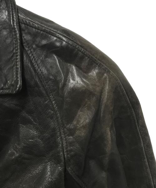 RED SKINS（レッドスキンズ）RED SKINS (レッドスキンズ) ファイヤーマンレザージャケット ブラック サイズ:XXLの古着・服飾アイテム