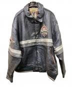 AVIREXアヴィレックス）の古着「77/78レザージャケット」｜グレー