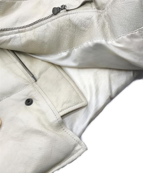 FREEDOM（フリーダム）FREEDOM (フリーダム) N-3Bピッグレザーダウンジャケット ホワイト サイズ:４２の古着・服飾アイテム