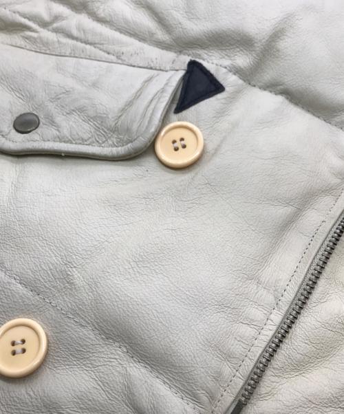 FREEDOM（フリーダム）FREEDOM (フリーダム) N-3Bピッグレザーダウンジャケット ホワイト サイズ:４２の古着・服飾アイテム