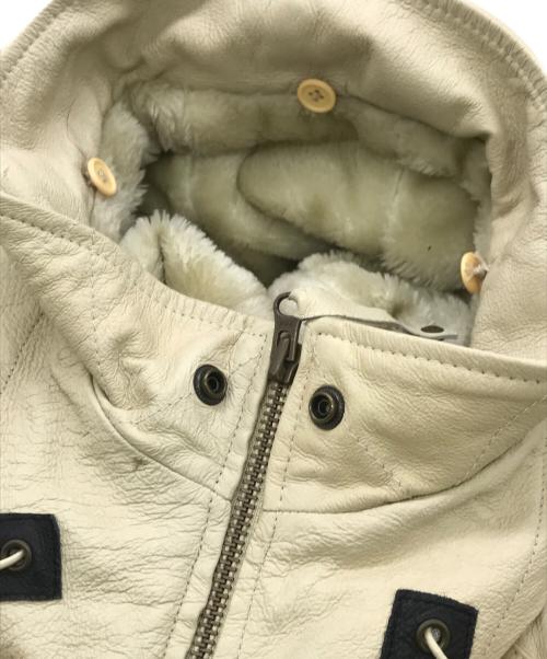 FREEDOM（フリーダム）FREEDOM (フリーダム) N-3Bピッグレザーダウンジャケット ホワイト サイズ:４２の古着・服飾アイテム