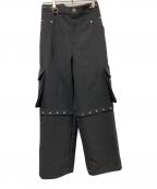 MAISON SPECIALメゾンスペシャル）の古着「スタッズ2WAYパンツ」｜ブラック