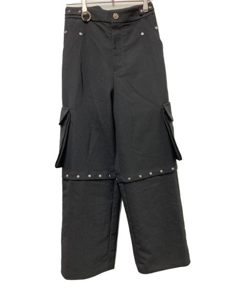 MAISON SPECIAL（メゾンスペシャル）MAISON SPECIAL (メゾンスペシャル) スタッズ2WAYパンツ ブラック サイズ:38の古着・服飾アイテム