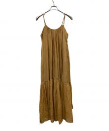 Estella.K（エステラケー）の古着「Dramatic summer belted dress」｜ブラウン