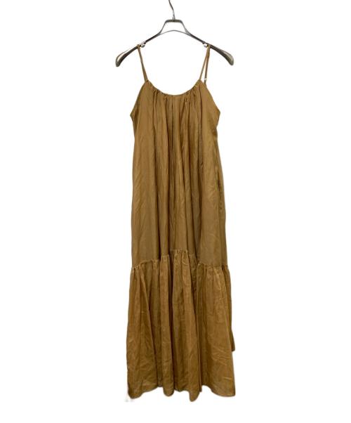 Estella.K（エステラケー）Estella.K (エステラケー) Dramatic summer belted dress ブラウン サイズ:Freeの古着・服飾アイテム