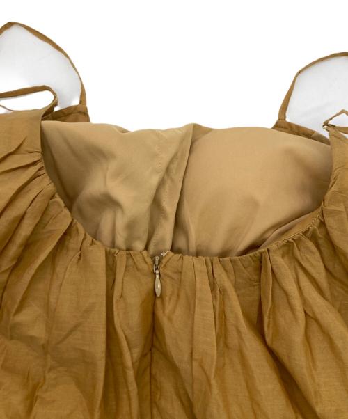 Estella.K（エステラケー）Estella.K (エステラケー) Dramatic summer belted dress ブラウン サイズ:Freeの古着・服飾アイテム