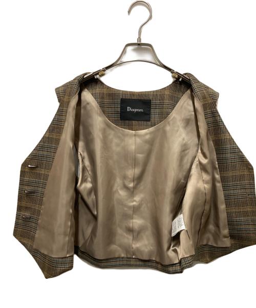 Diagram（ダイアグラム）Diagram (ダイアグラム) サテンコンビジレワンピース ブラウン サイズ:36の古着・服飾アイテム