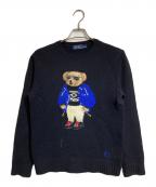 POLO RALPH LAURENポロ・ラルフローレン）の古着「ポロベアーRLXニット」｜ブラック