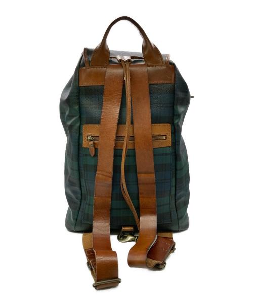 POLO RALPH LAUREN（ポロ・ラルフローレン）POLO RALPH LAUREN (ポロ・ラルフローレン) ブラックウォッチバックパック グリーンの古着・服飾アイテム