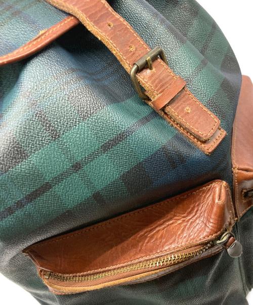 POLO RALPH LAUREN（ポロ・ラルフローレン）POLO RALPH LAUREN (ポロ・ラルフローレン) ブラックウォッチバックパック グリーンの古着・服飾アイテム