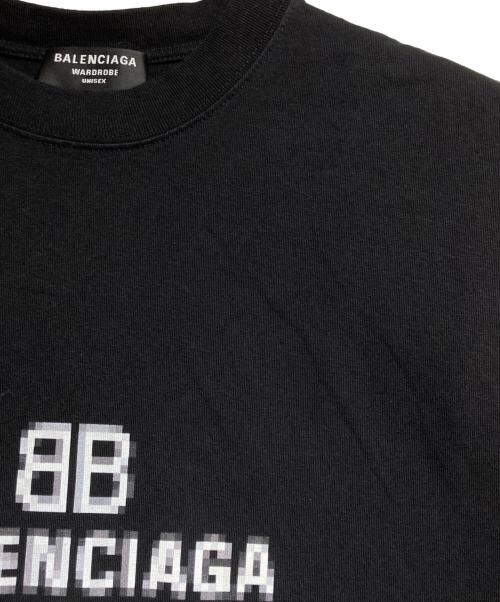 BALENCIAGA（バレンシアガ）BALENCIAGA (バレンシアガ) モザイクロゴプリントTシャツ/Mosaic Logo Tee ブラック サイズ:XSの古着・服飾アイテム